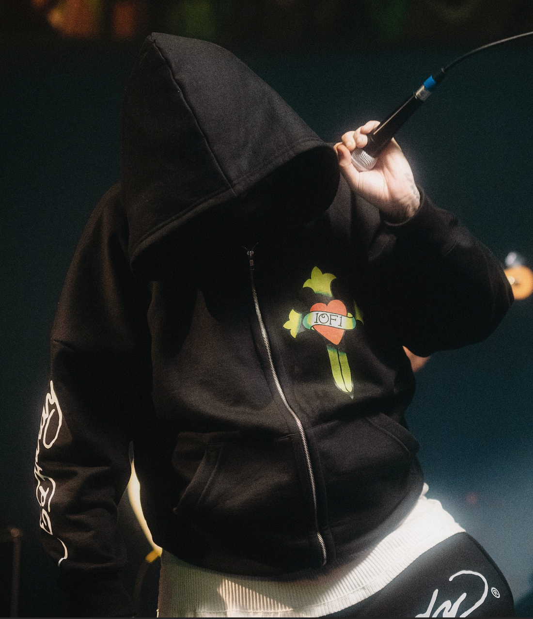 1of1 Ed Hardy "Love Is A Gamble" Black Zip Up Hoodie