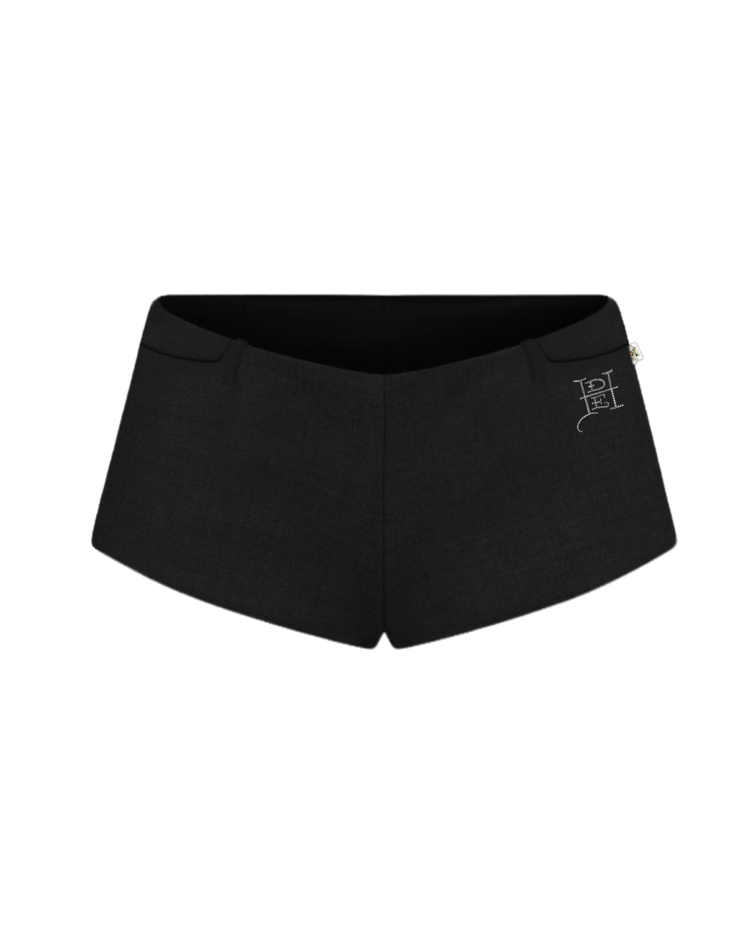 Mini Shorts Preto Alfaiataria 