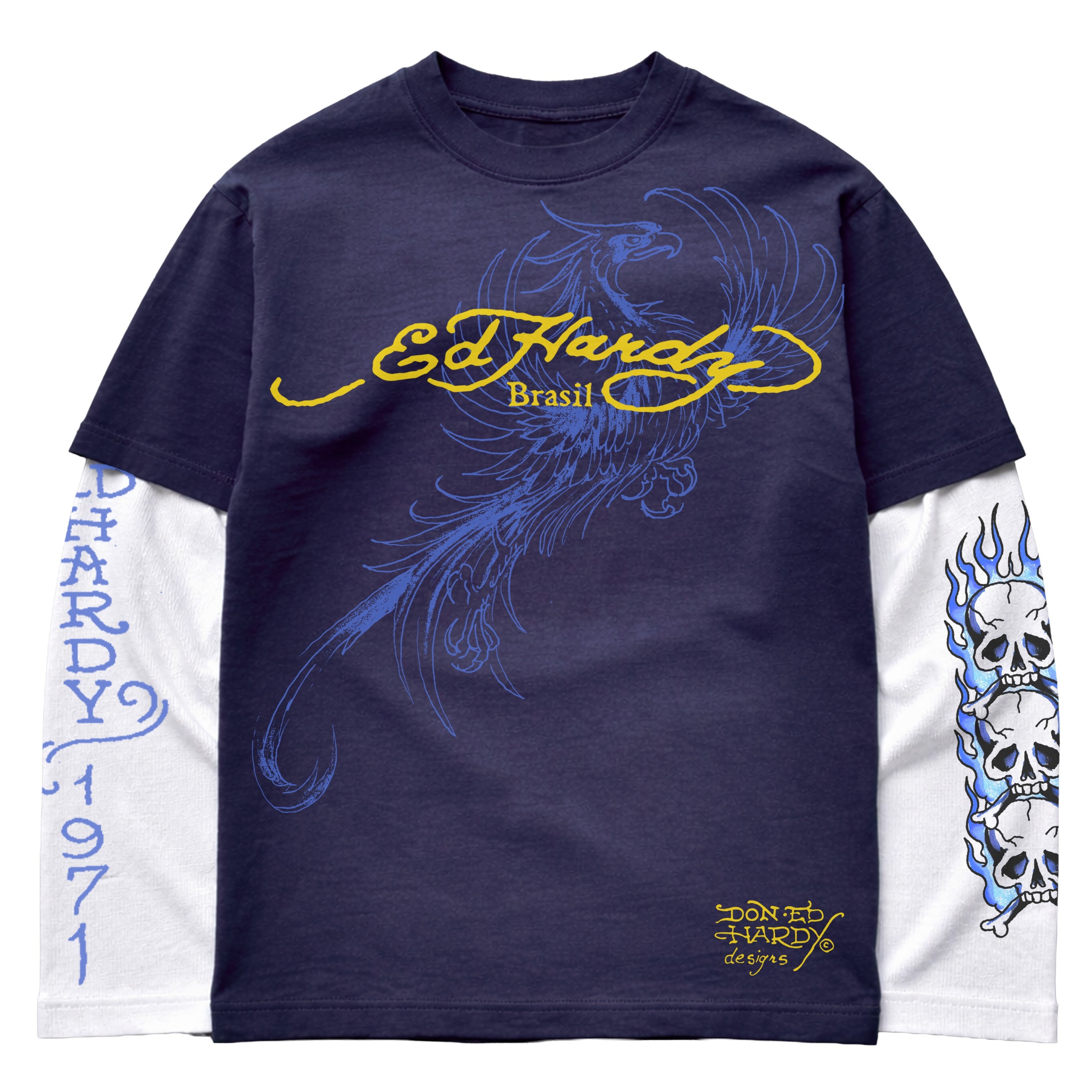 Camiseta Manga Longa Azul 