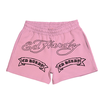 Shorts Feminino "Two Headed Snake" Pink