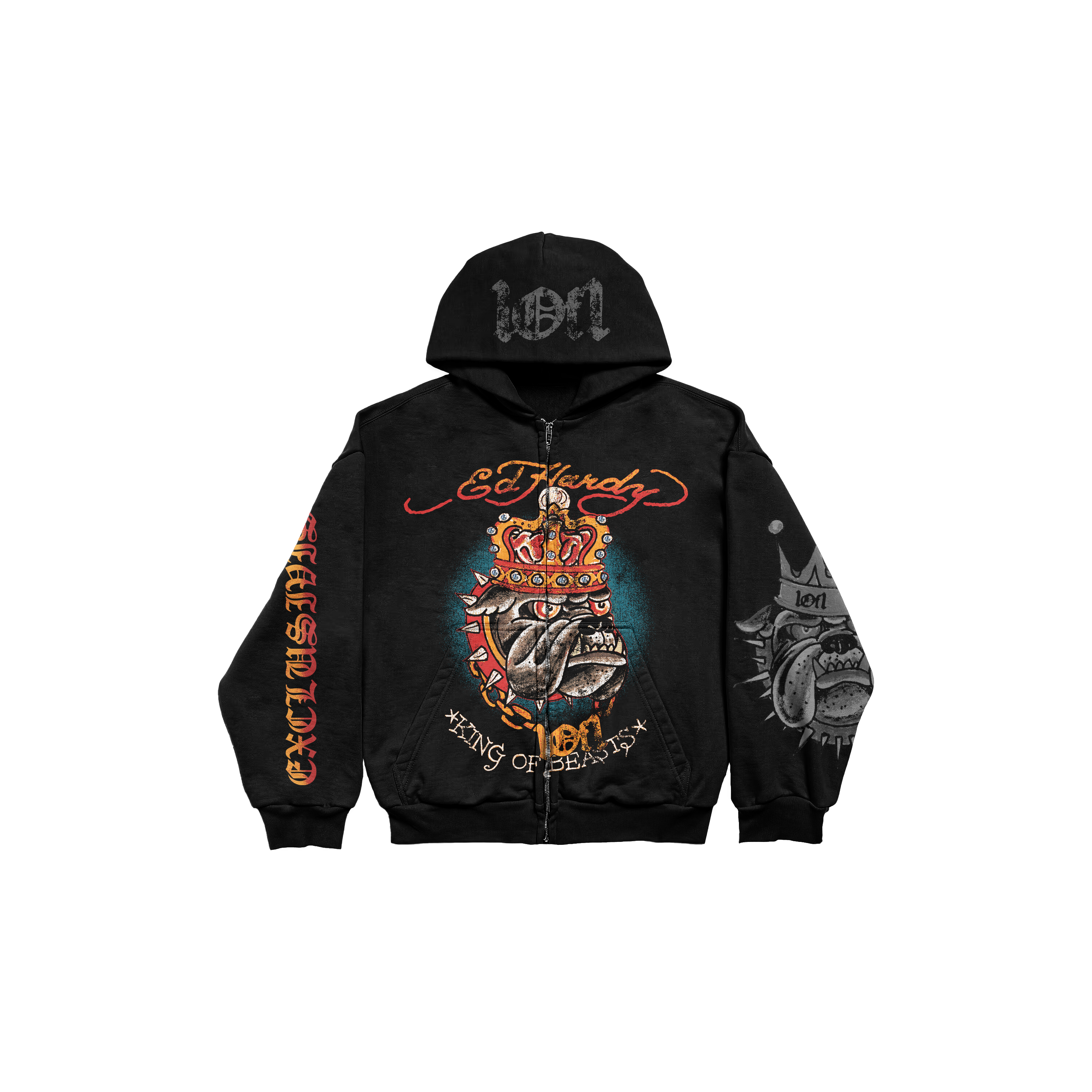 Ed Hardy パーカー Hoodie Zip Preto 