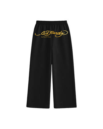 Calça de Moletom Preta Ed Hardy by Tasha & Tracie