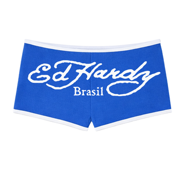 Mini Short "Born in Brasil" Azul