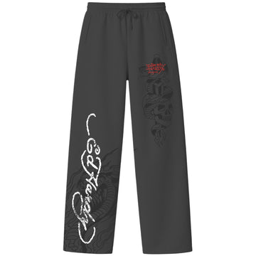 Calça de Moletom "Wild Love" Chumbo