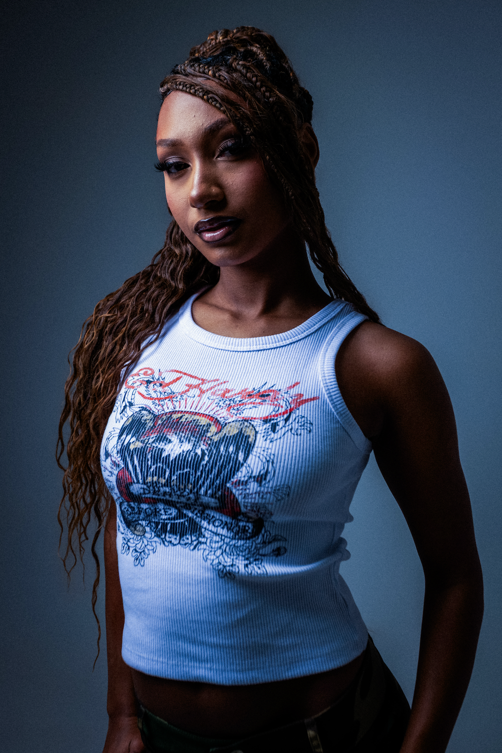 Regata Feminina "Death Before Dishonor" Ed Hardy x Matuê