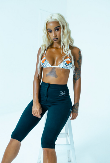 Calça Capri Preta "Ed Hardy 00's"