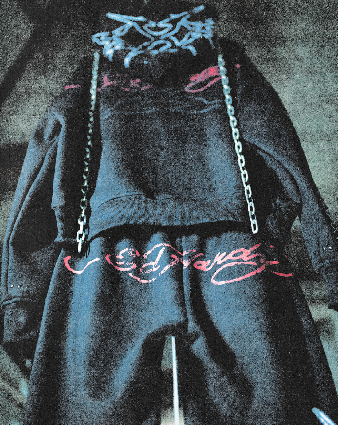 Calça de Moletom Preta Ed Hardy x Matuê II