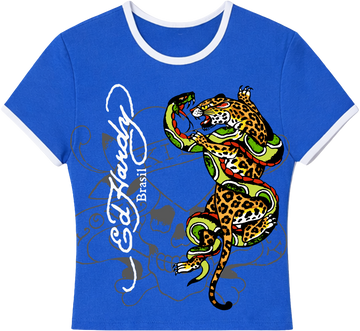 Baby Tee "Wild Brasil" Azul