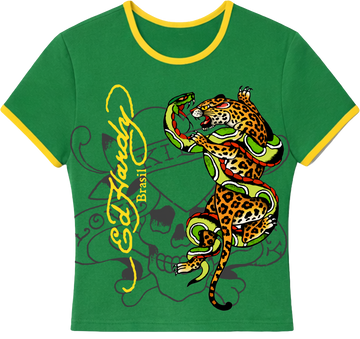 Baby Tee "Wild Brasil" Verde