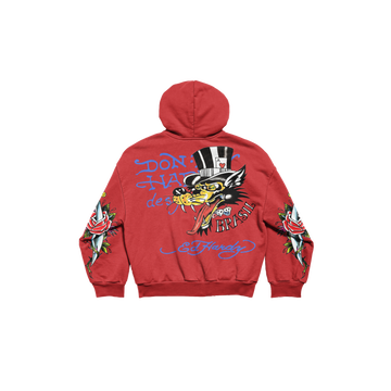 Blusa de Moletom com Capuz Vermelho
