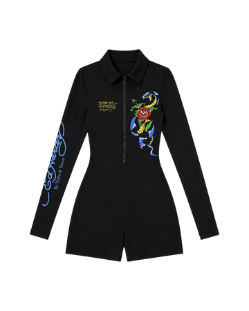 Macaquinho Manga Longa Preto Ed Hardy by Tasha & Tracie