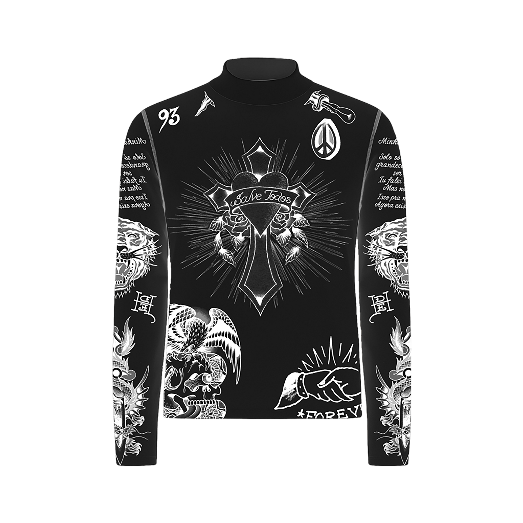 Ed Hardy x Matuê "Tattooed Skin" Tule Masculino Preto