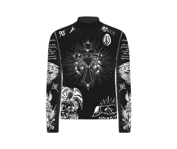 Ed Hardy x Matuê "Tattooed Skin" Tule Masculino Preto