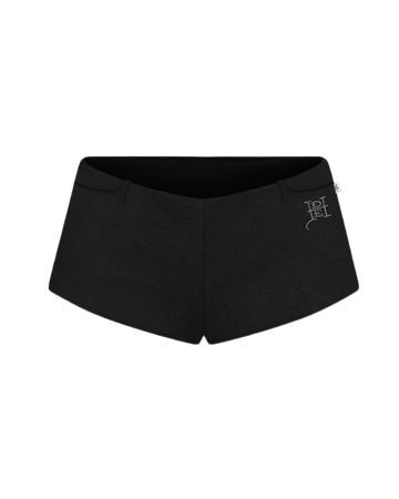 Mini Shorts Preto Alfaiataria "Couture"