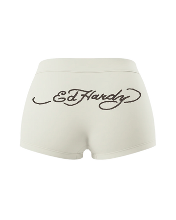 Mini Shorts Off White "Ed Hardy 00's"