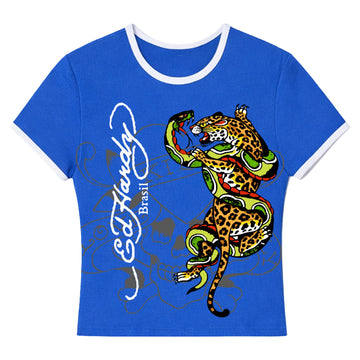 Baby Tee "Wild Brasil" Azul