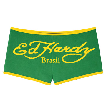 Mini Short "Born in Brasil" Verde