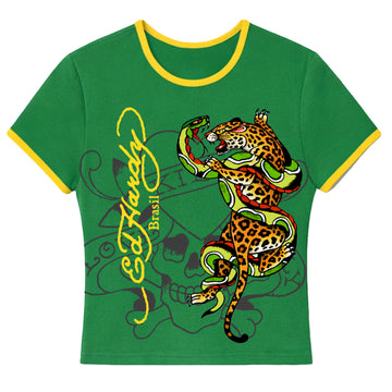 Baby Tee "Wild Brasil" Verde