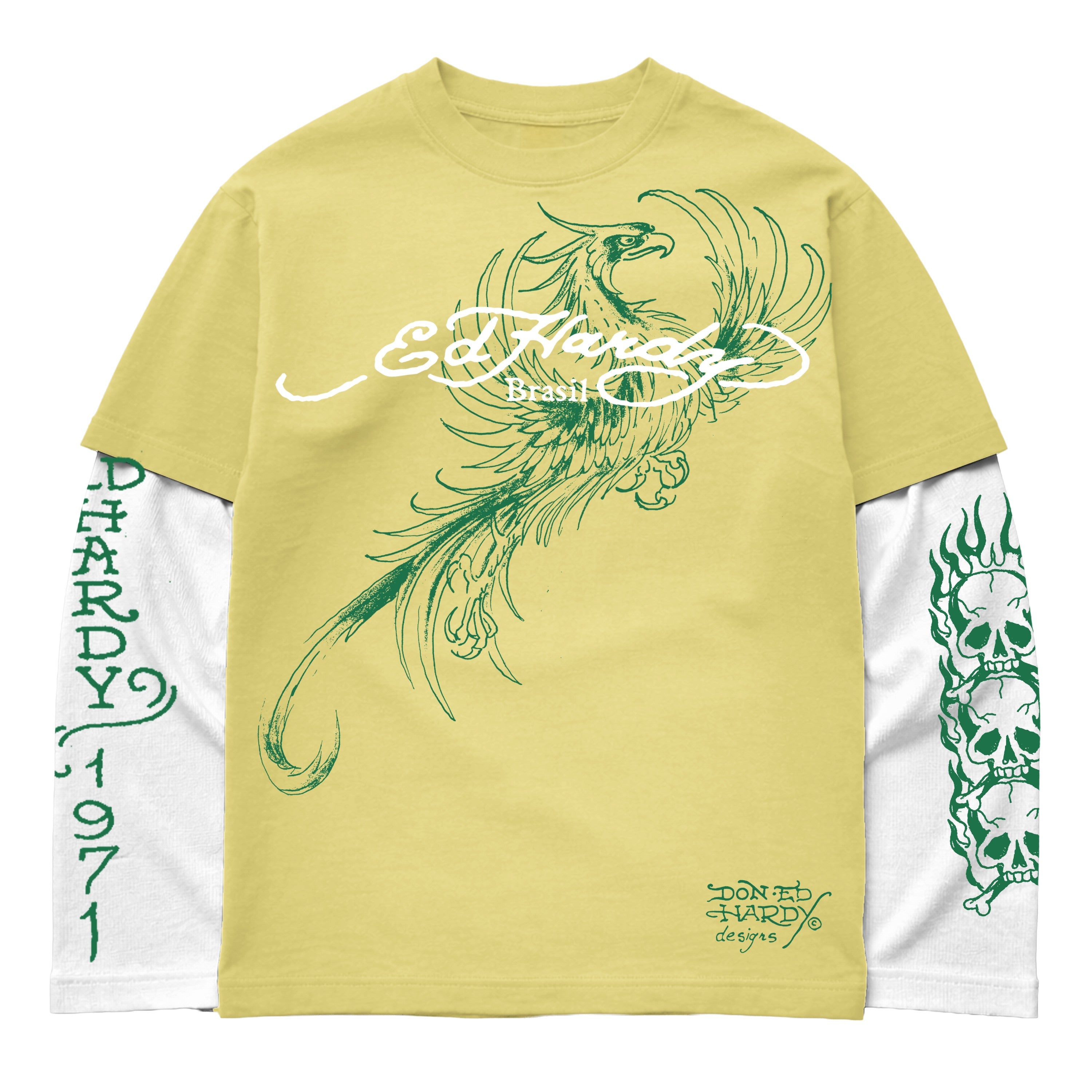 Camiseta Manga Longa Amarela 