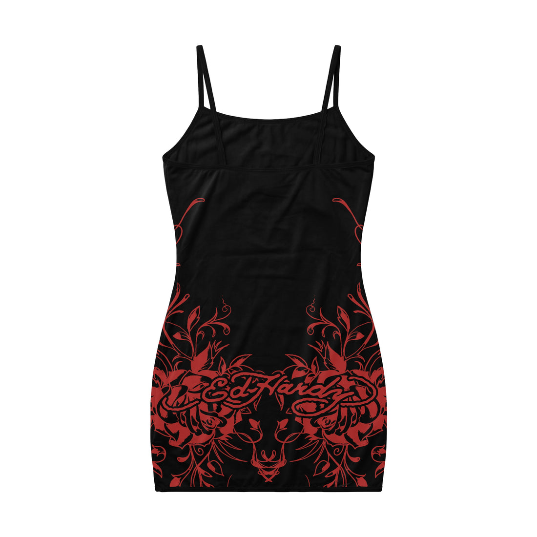Vestido Tule Santa Maria Tattoo Dress - Preto/Vermelho