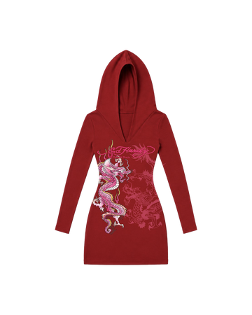 Vestido Capuz Vermelho Ed Hardy by Tasha & Tracie