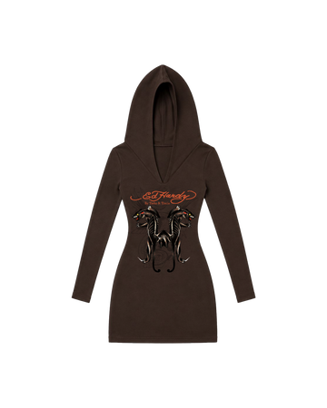 Vestido Capuz Marrom Ed Hardy by Tasha & Tracie