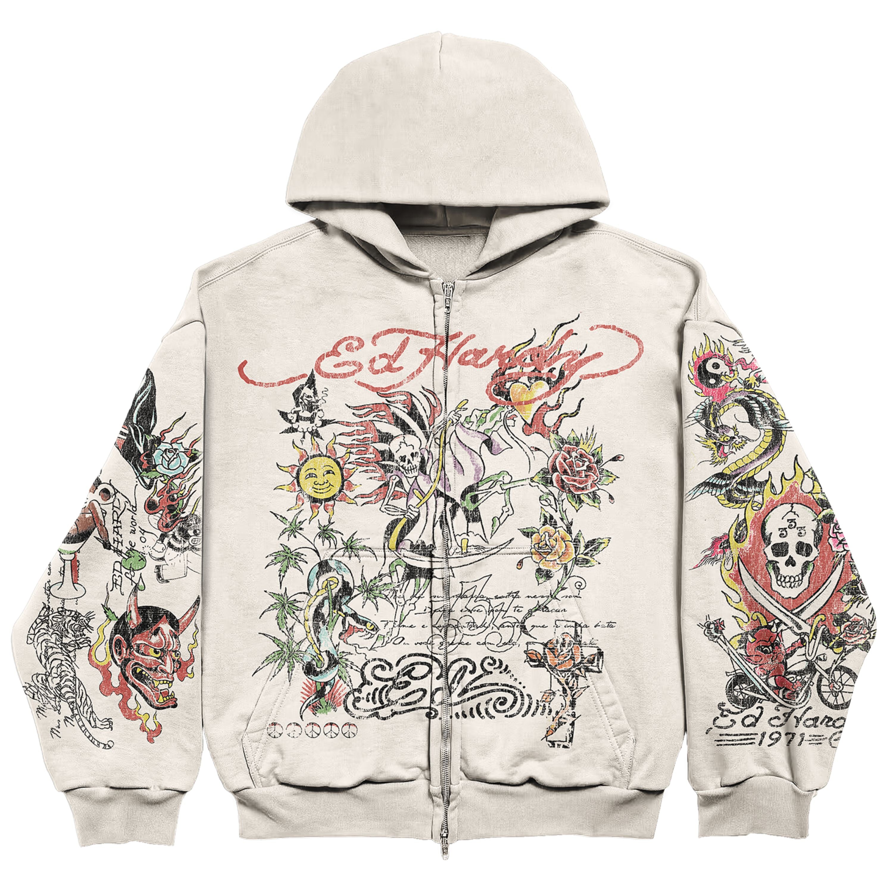 Moletom Zip Up Off White 