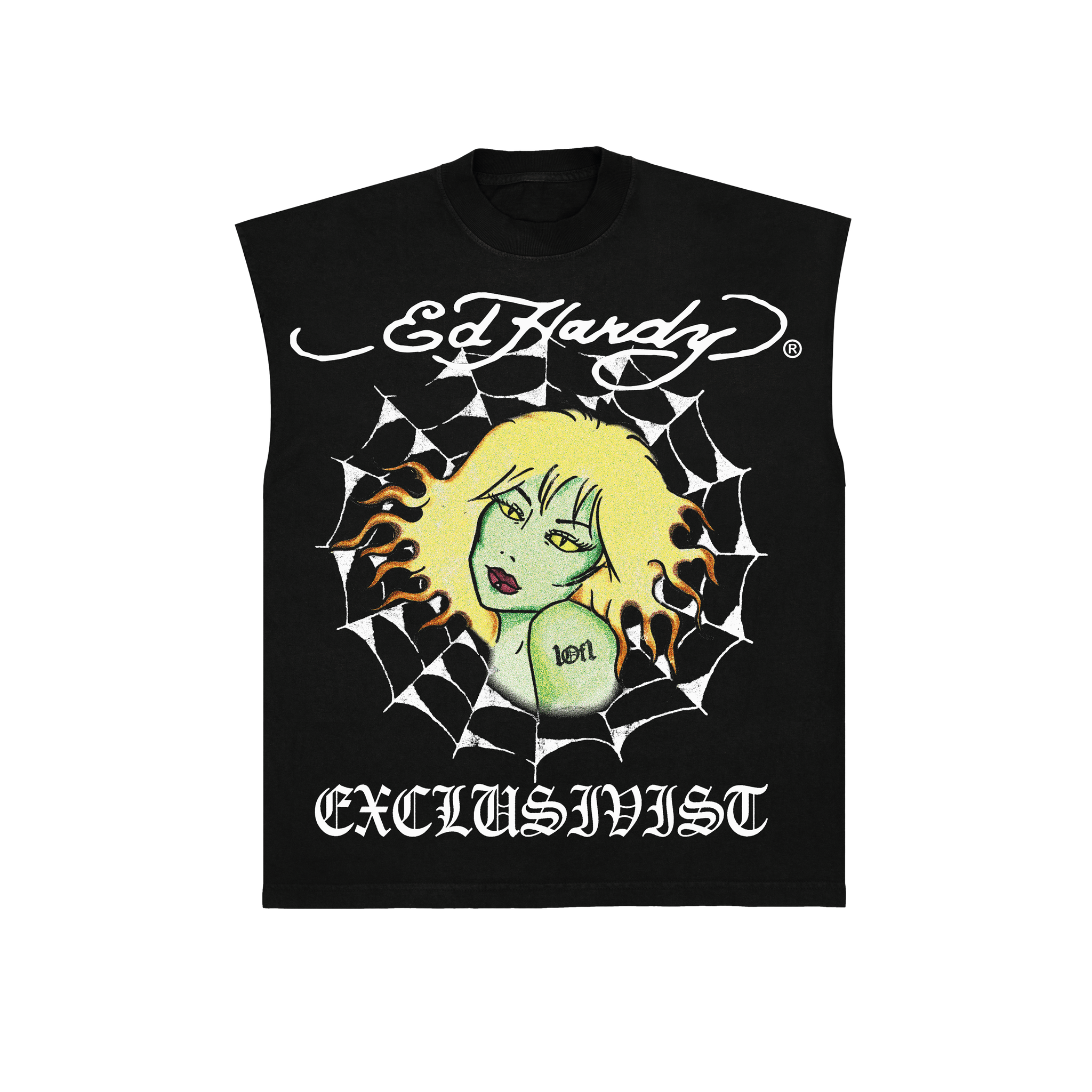 1of1 Ed Hardy "The G1RLnextdoor" Sleeveless Tee Black