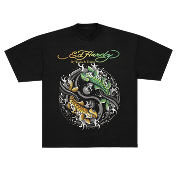 Camiseta Preta "Yin Yang" Ed Hardy by Tasha & Tracie