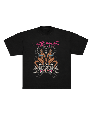 Camiseta Preta "Panther Riders" Ed Hardy by Tasha & Tracie