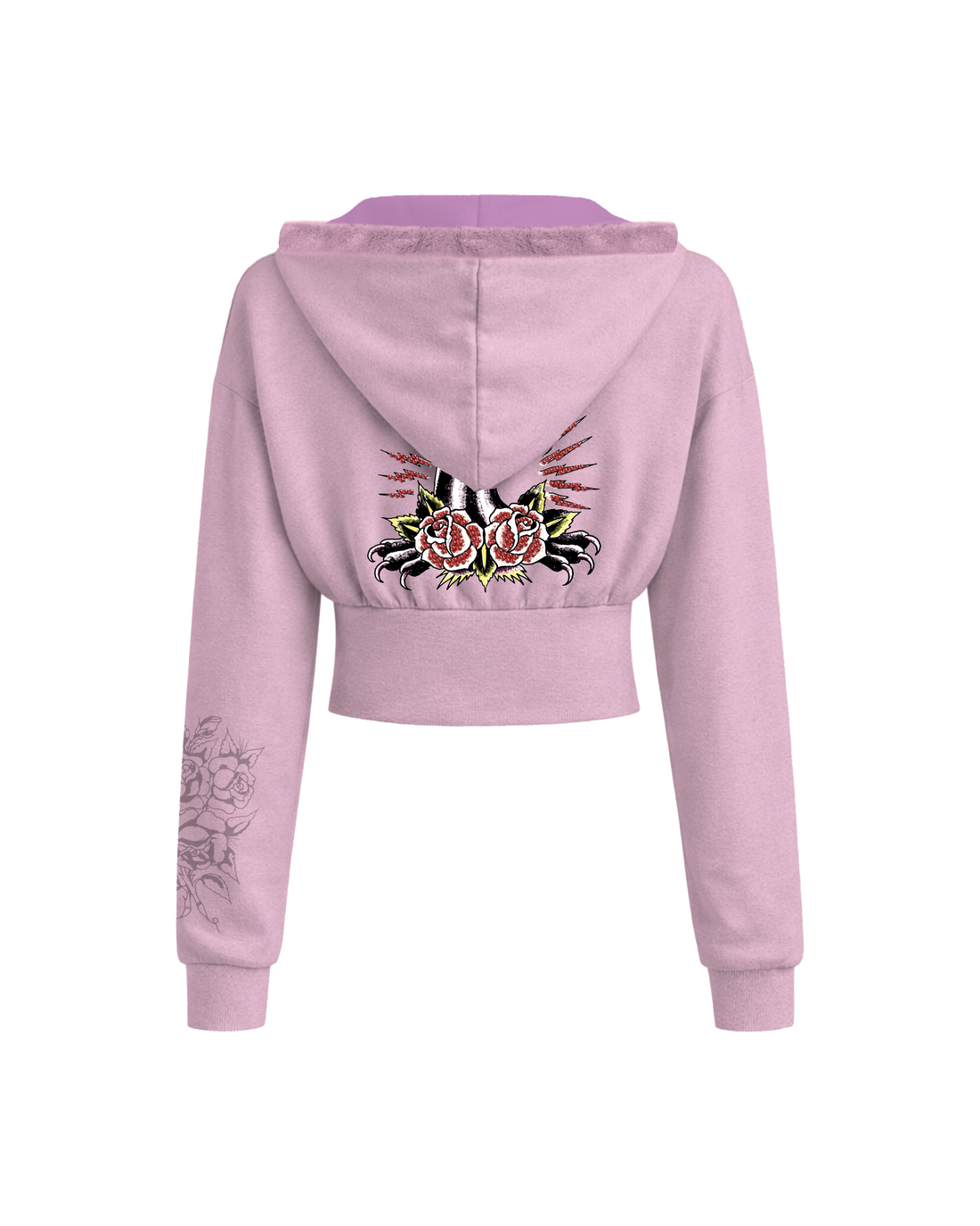 Blusa de Moletom com Pelinho Rosa Ed Hardy by Tasha & Tracie