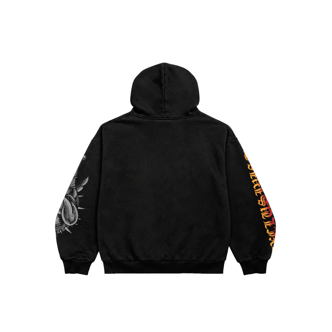 Hoodie Zip Preto "King of Beasts" Ed Hardy & 1OF1 Exclusivist
