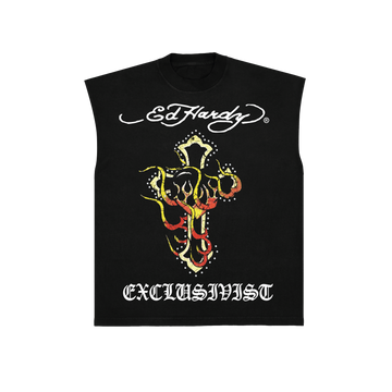 1of1 Ed Hardy "Love Religion" Sleeveless Tee Black