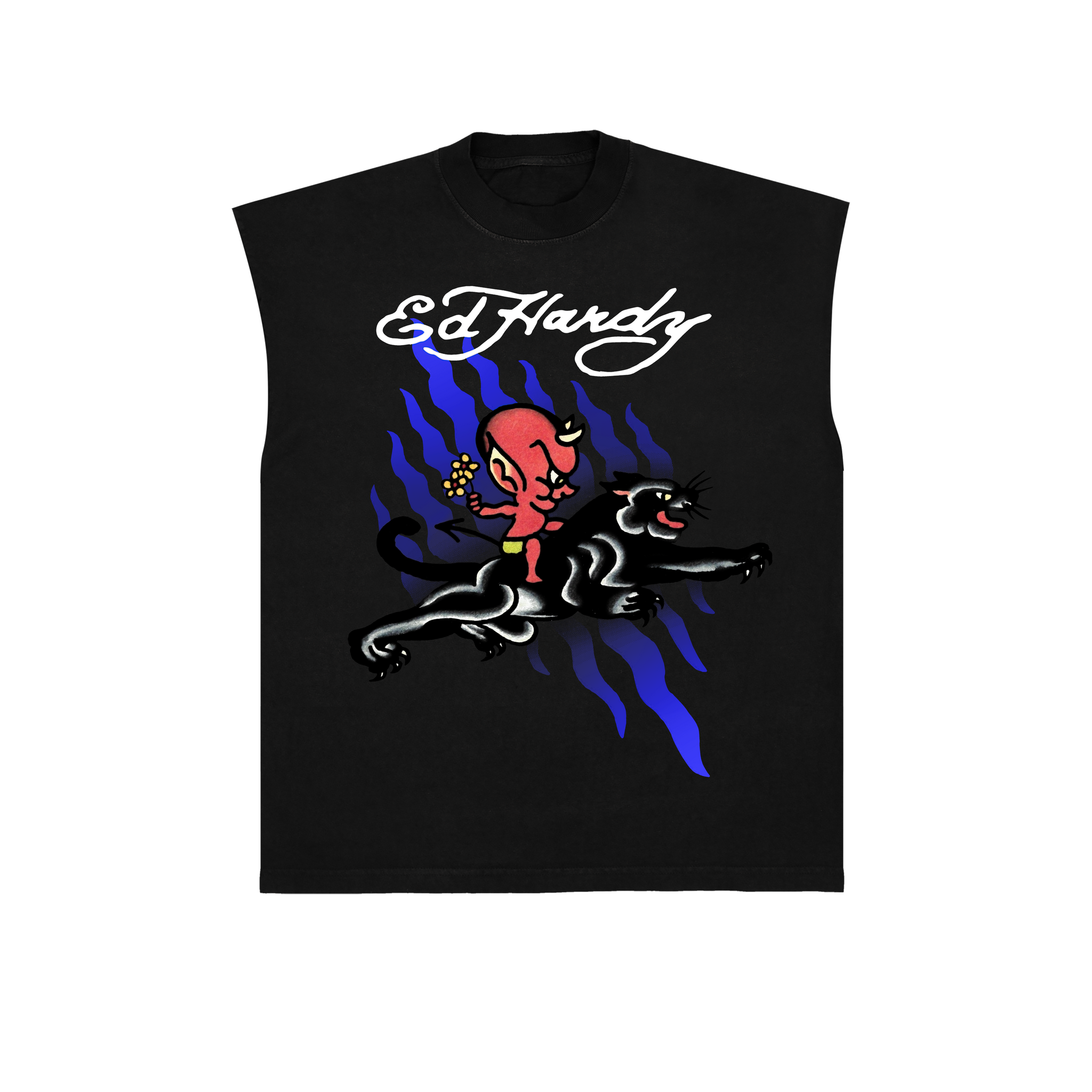 Sleeveless Tee "Sweet Evil" Black