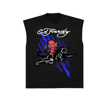 Sleeveless Tee "Sweet Evil" Black