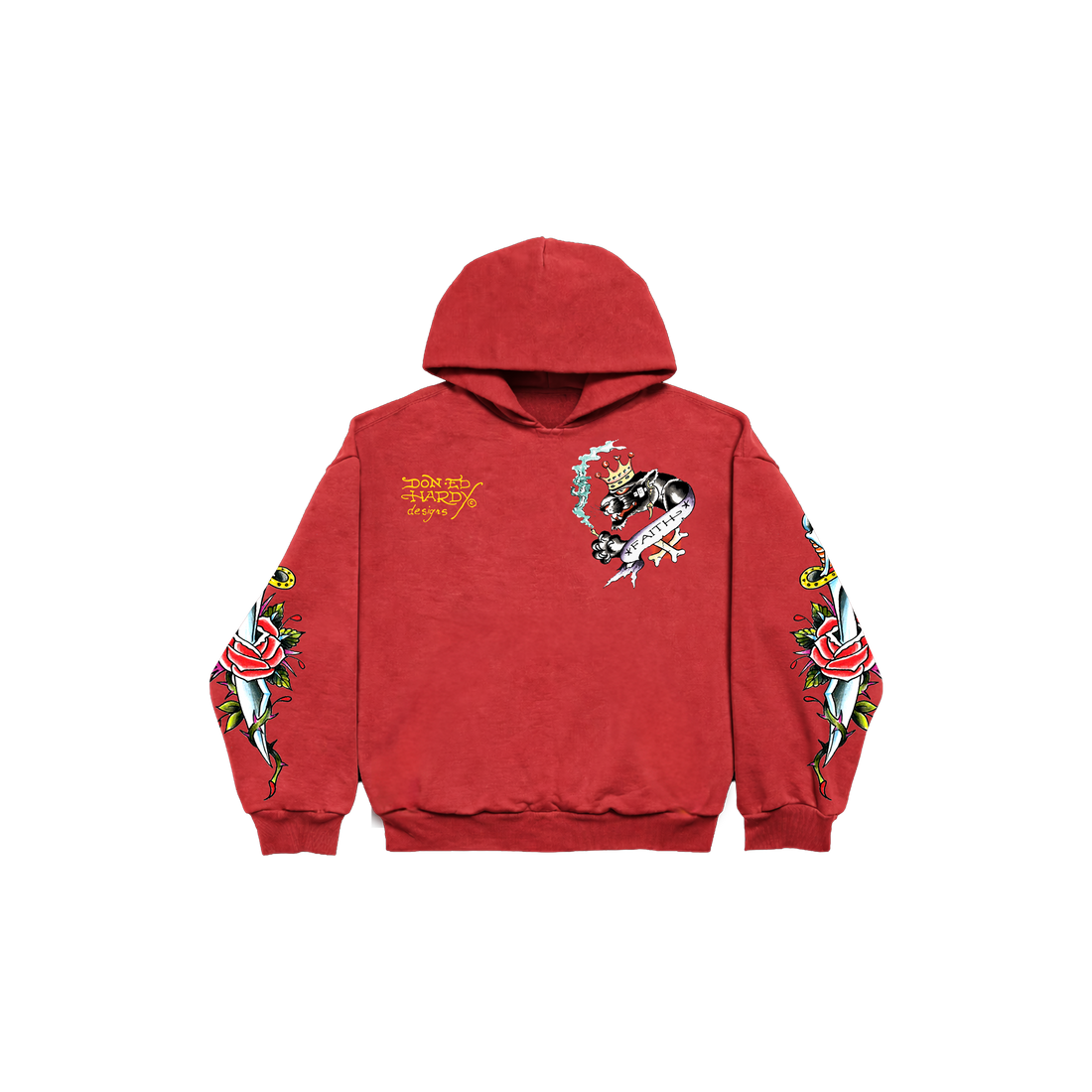 Blusa de Moletom com Capuz Vermelho