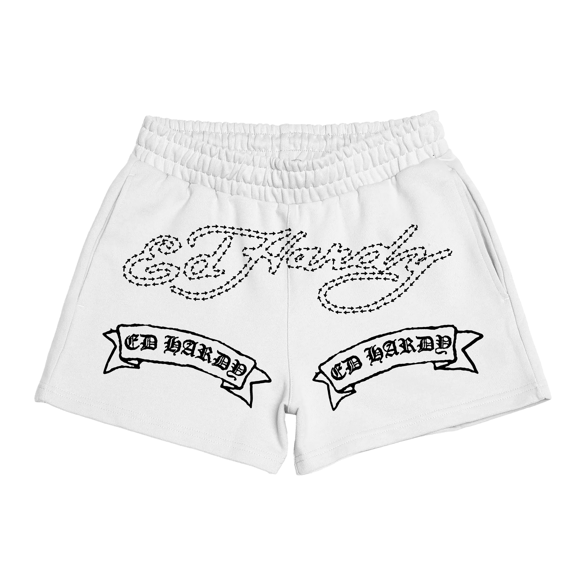 Shorts Feminino "Two Headed Snake" White