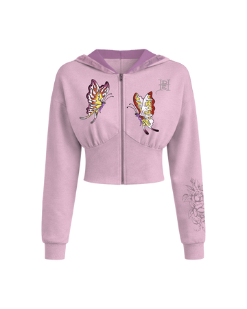 Blusa de Moletom com Pelinho Rosa Ed Hardy by Tasha & Tracie