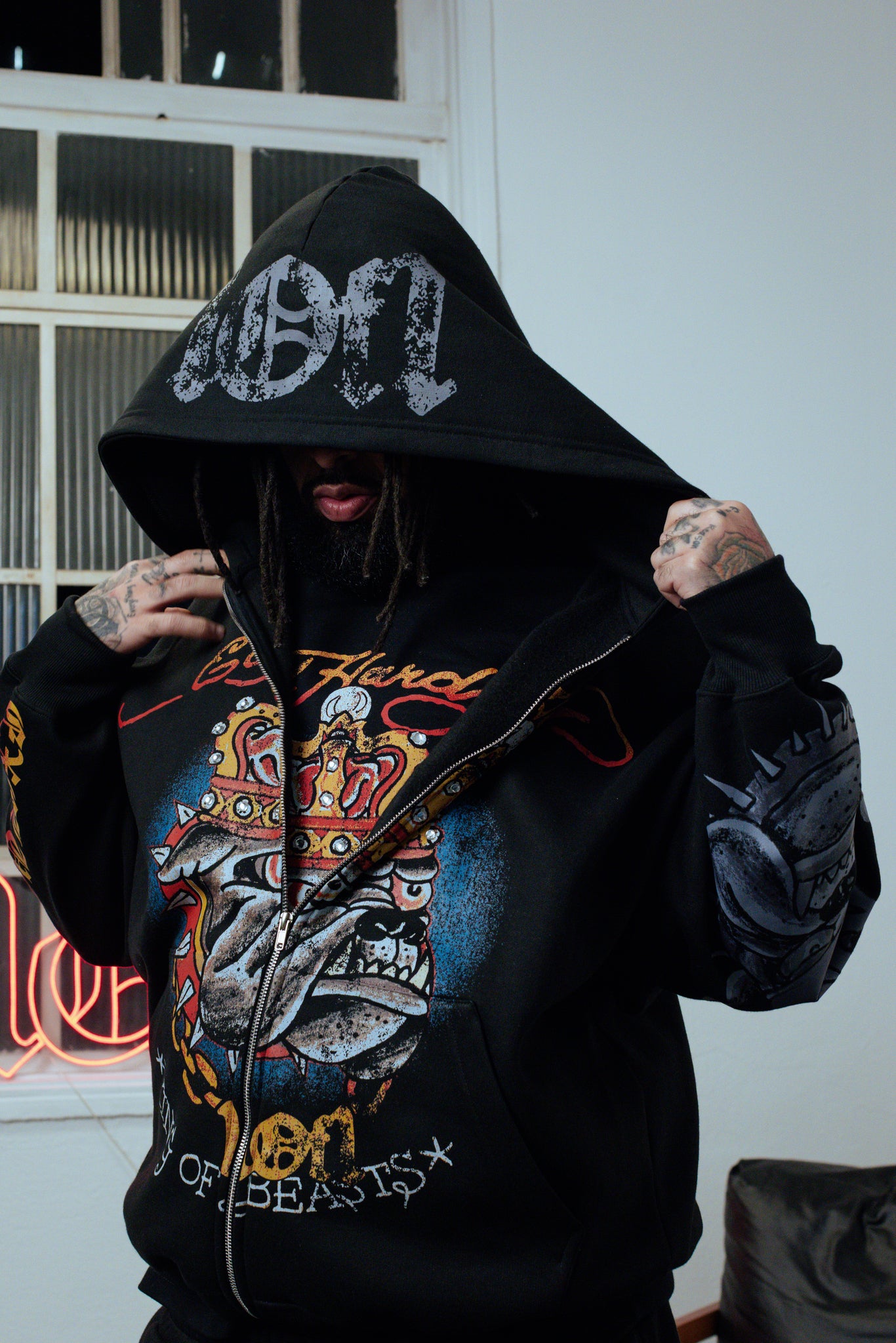 Hoodie Zip Preto 