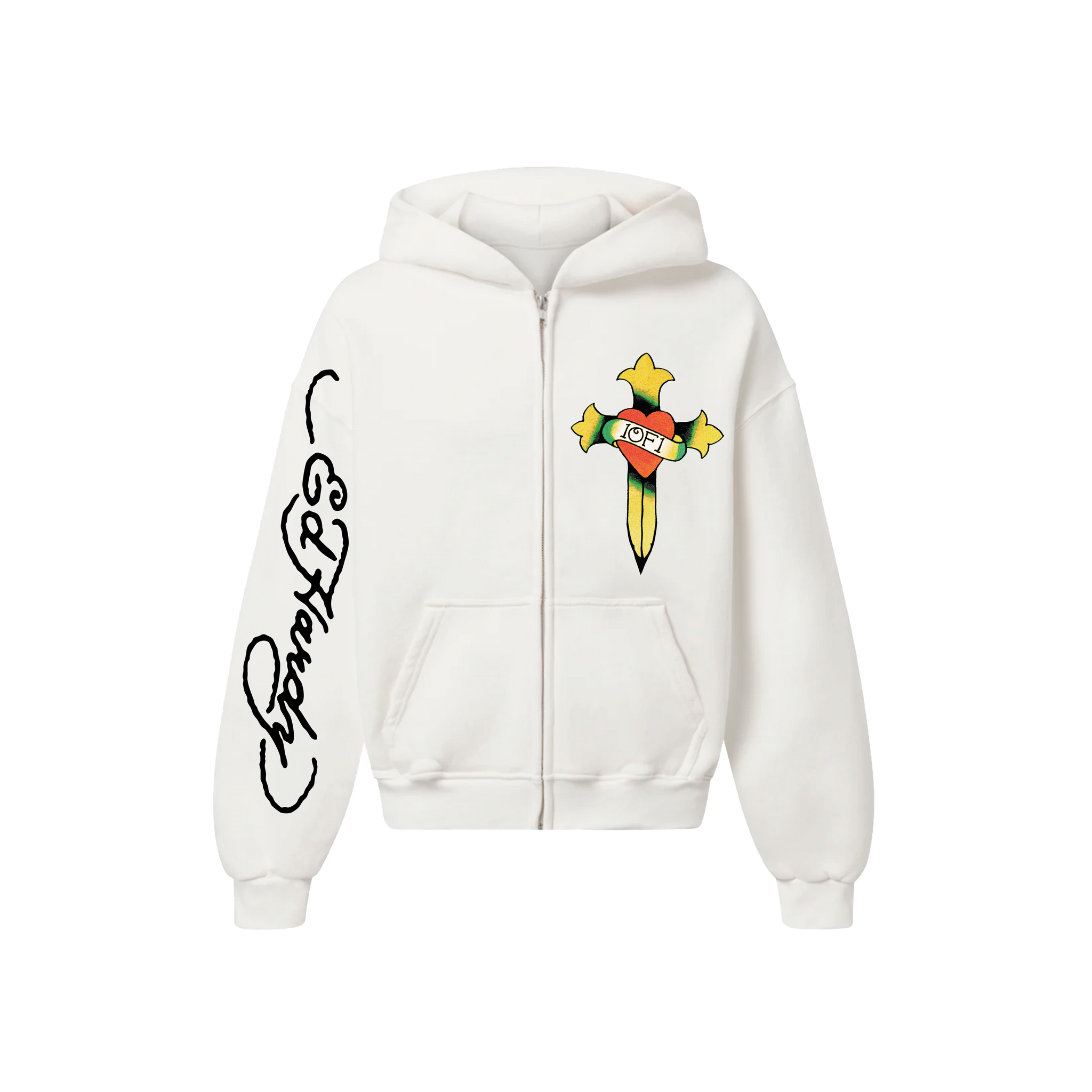 1of1 Ed Hardy "Love Is A Gamble" Zip Up Hoodie
