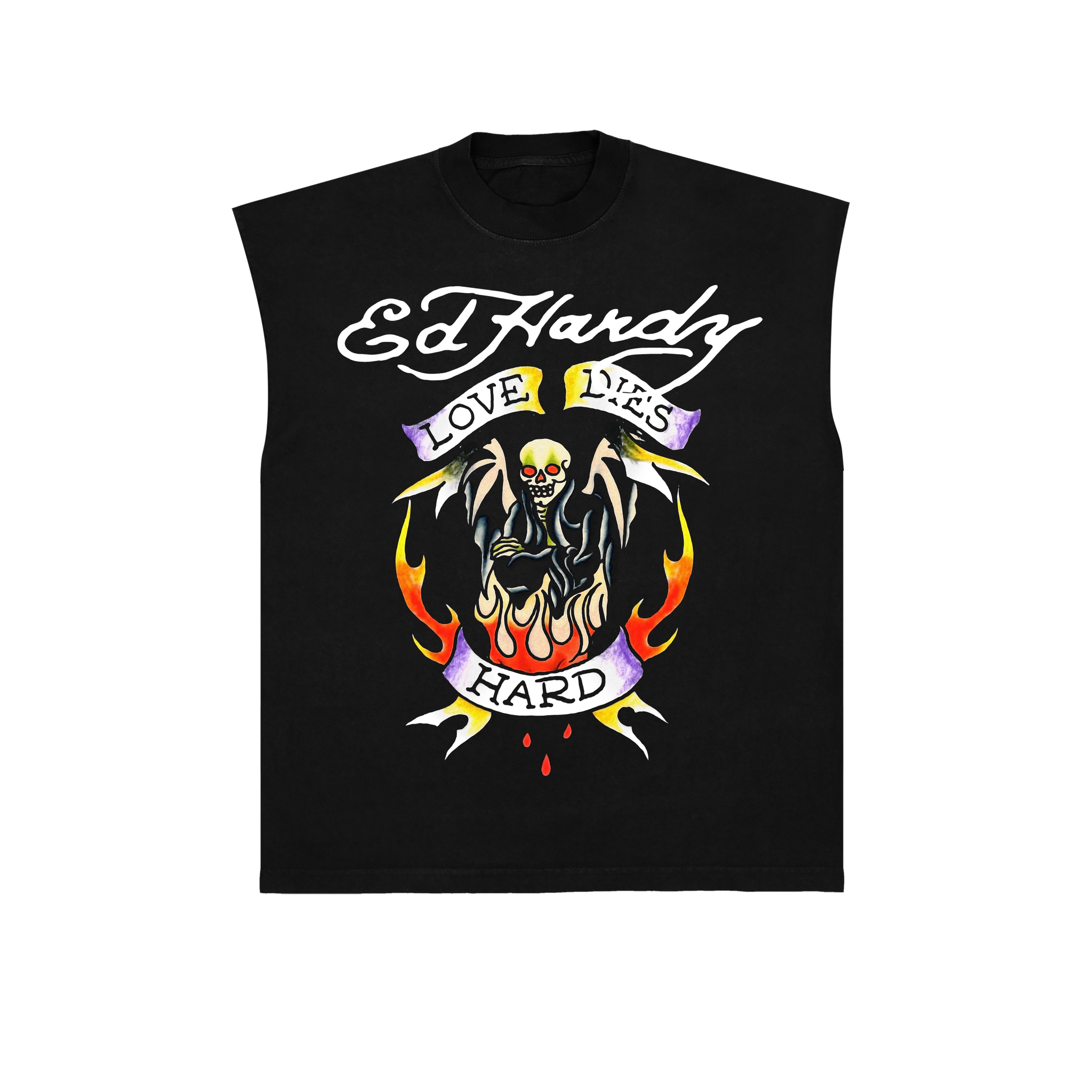 Sleeveless Tee "Love Dies Hard" Black
