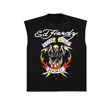 Sleeveless Tee "Love Dies Hard" Black