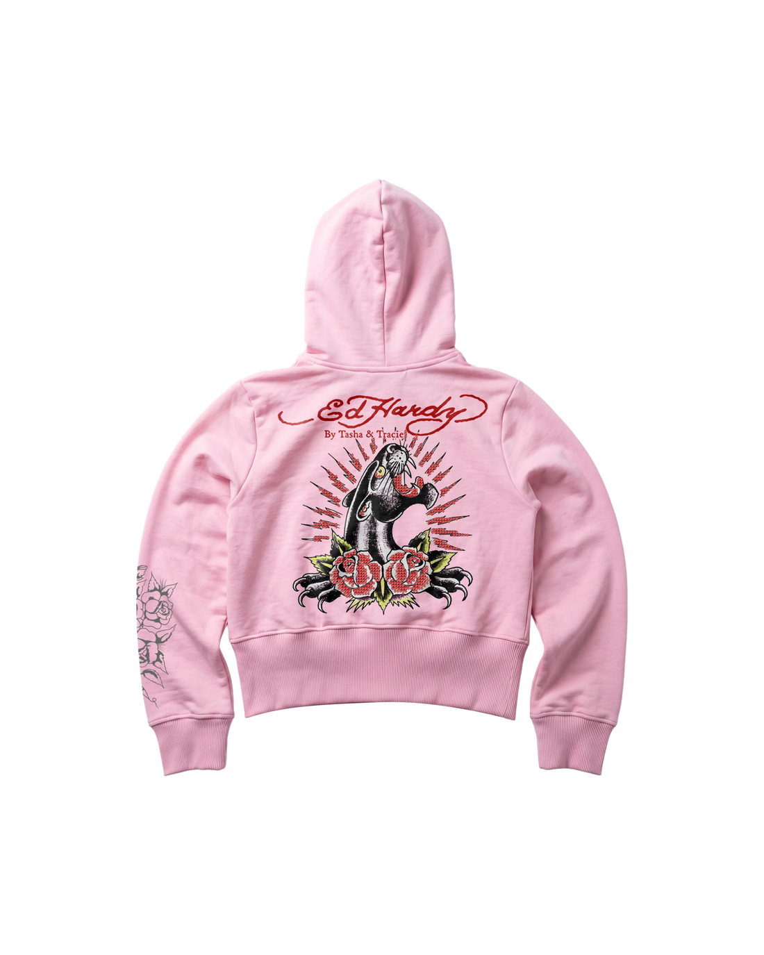 Blusa de Moletom com Pelinho Rosa Ed Hardy by Tasha & Tracie