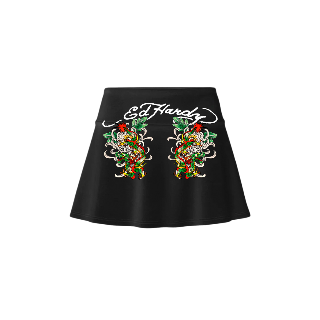 Short Saia Preto "Dragon Duo" Ed Hardy & 1OF1 Exclusivist